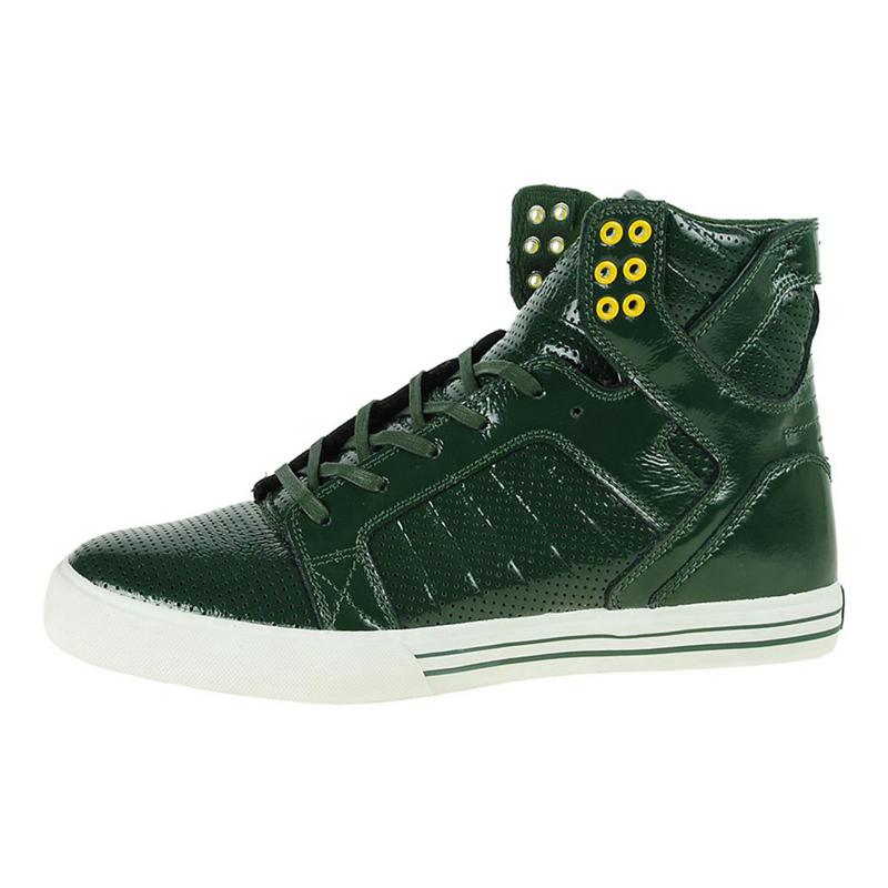 Buty Supra SKYTOP - Sneakersy Wysokie Męskie - Zielone (SECT-81409)